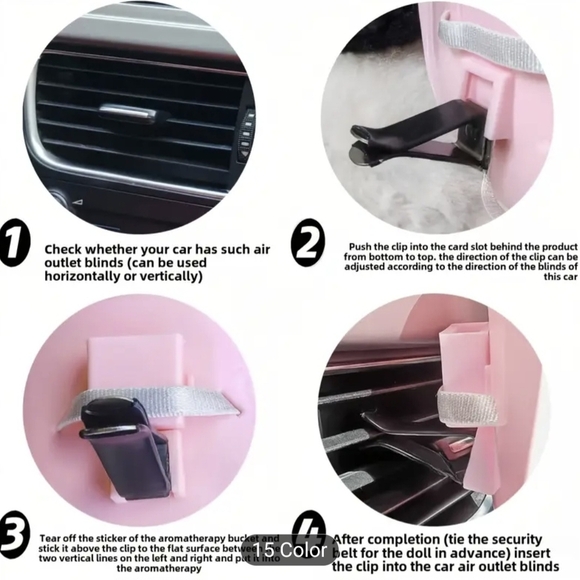 [Cute Safety] Car Seat For  labubu plush seat In Blue Or White - Picture 3 of 5